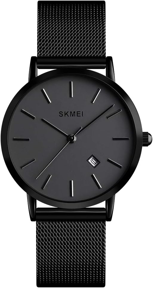 SKMEI Watches for Women Analog Quartz Minimalist Simple Dress Rose Gold Women Slim Thin Watch Mesh Band Waterproof Watches Fashion Ladies Wrist Watch with Date