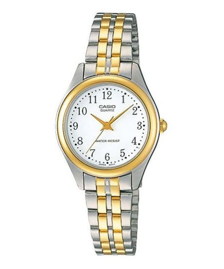 Casio Watch For Women Quartz, Analog Display and Stainless Steel Strap LTP-1129G-7B