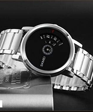 SKMEI Men's Water Resistant Stainless Steel Analog Watch 1260 - 39 mm - Silver.