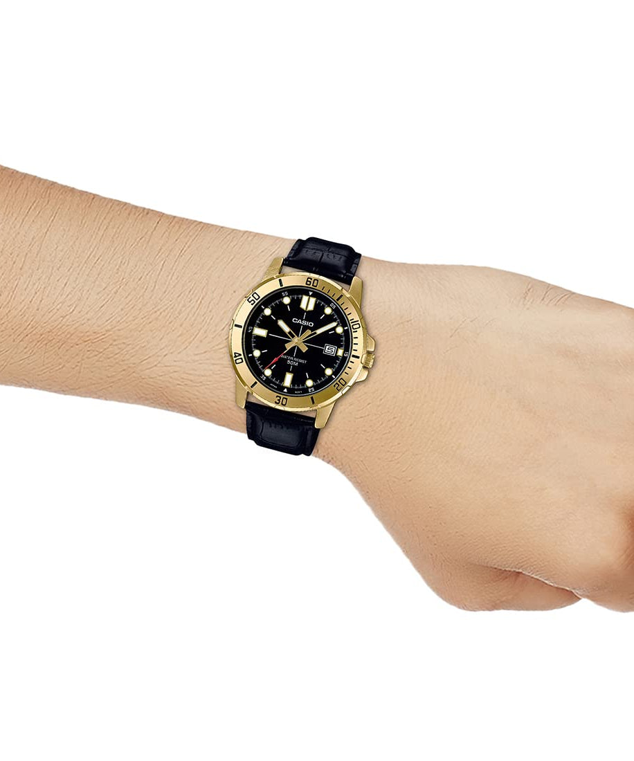 Casio Leather Black Casual Watch For Men - MTP-VD01GL-1EVUDF