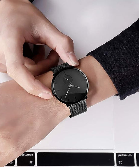 SKMEI Men's Water Resistant Metal Analog Watch 9185 - Black