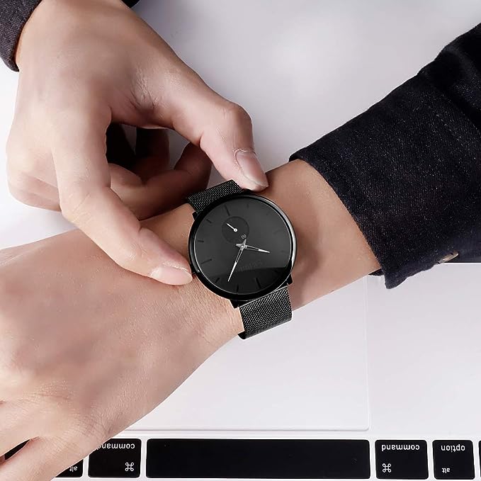 SKMEI Men's Water Resistant Metal Analog Watch 9185 - Black