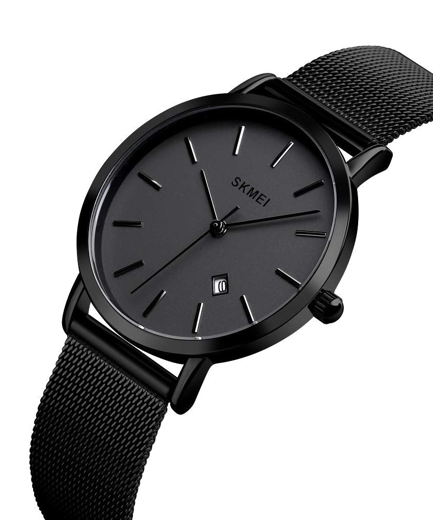 SKMEI Watches for Women Analog Quartz Minimalist Simple Dress Rose Gold Women Slim Thin Watch Mesh Band Waterproof Watches Fashion Ladies Wrist Watch with Date