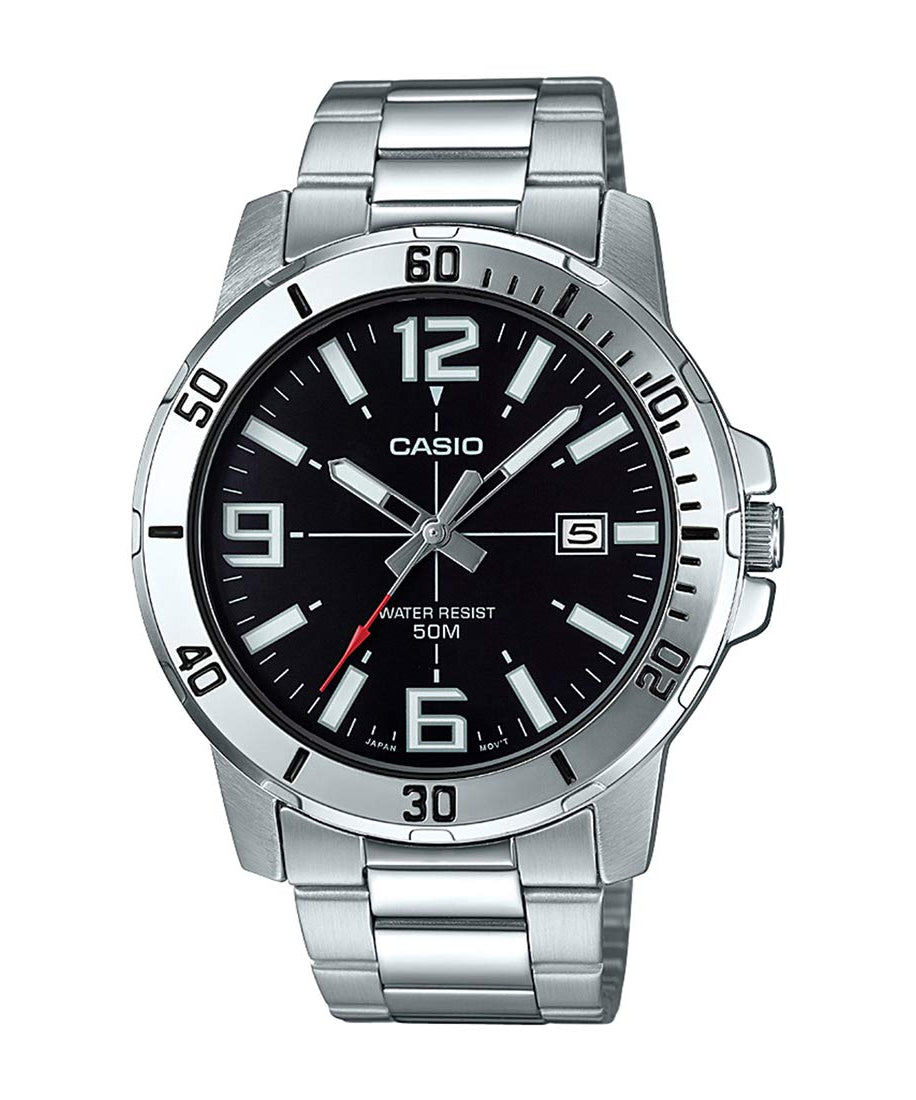 Casio Men's Dial Stainless Steel Band Watch - MTP-VD01D-1BVUDF