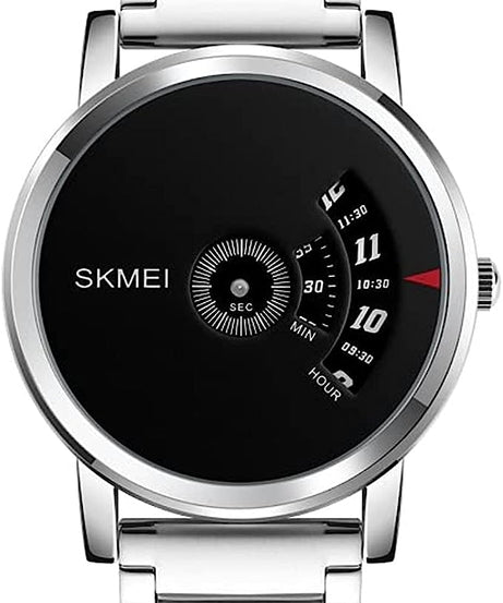 SKMEI Men's Water Resistant Stainless Steel Analog Watch 1260 - 39 mm - Silver.
