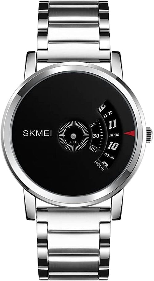 SKMEI Men's Water Resistant Stainless Steel Analog Watch 1260 - 39 mm - Silver.