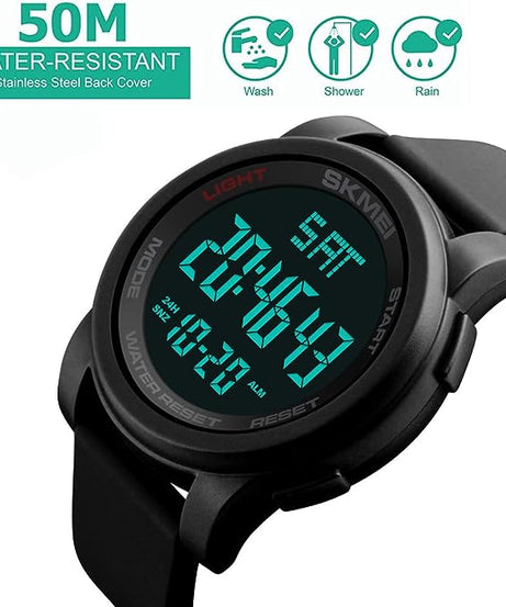 SKMEI Men's Digital Sports Watch 1257 - 50 mm - Black
