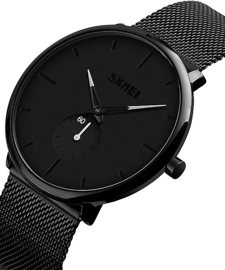 SKMEI Men's Water Resistant Metal Analog Watch 9185 - Black