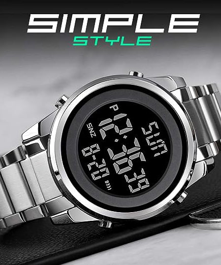 SKMEI Men's Digital Business Watch - 1611 (silver black)