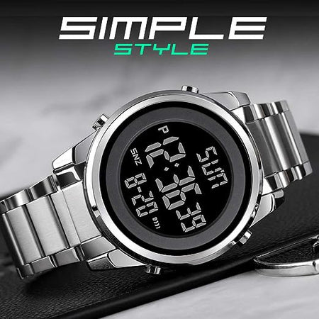 SKMEI Men's Digital Business Watch - 1611 (silver black)