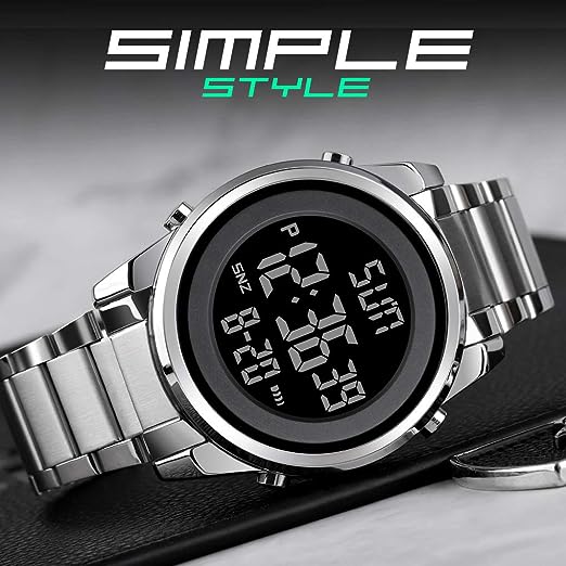 SKMEI Men's Digital Business Watch - 1611 (silver black)
