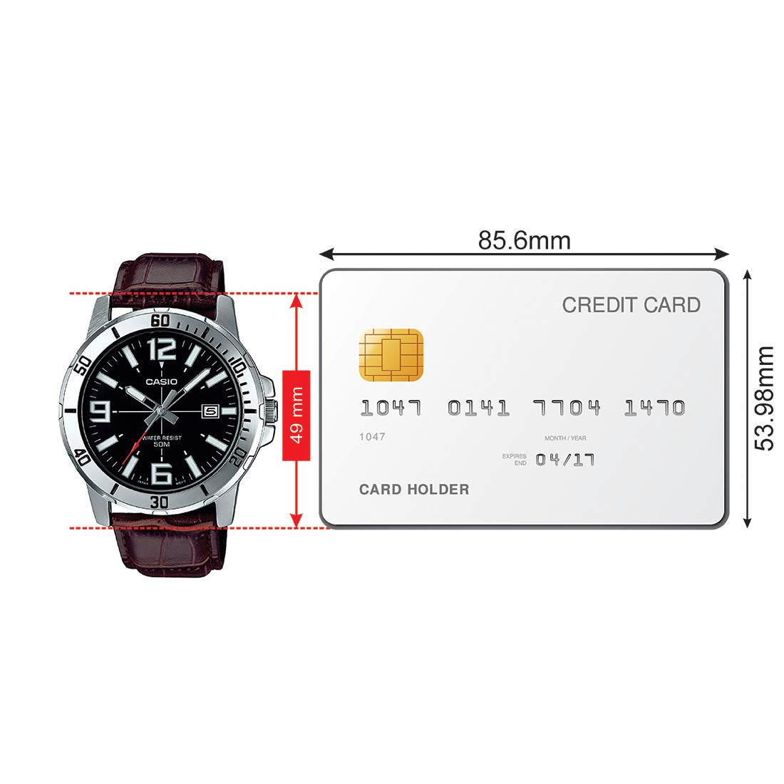 Casio Leather Black Casual Watch For Men - MTP-VD01L-1BVUDF