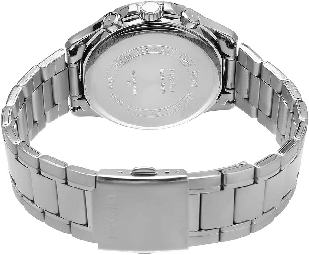 Casio Men's Dial Stainless Steel Band Watch - MTP-1374D-1AVDF