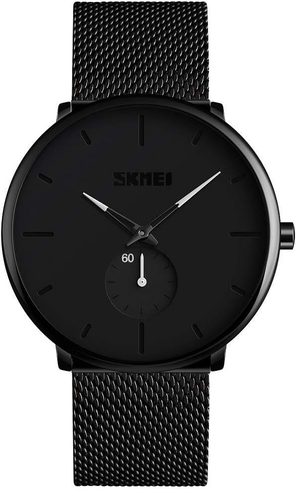 SKMEI Men's Water Resistant Metal Analog Watch 9185 - Black