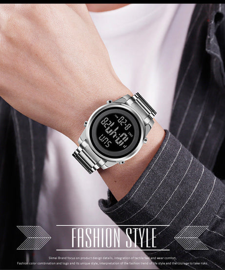 SKMEI Men's Digital Business Watch - 1611 (silver black)