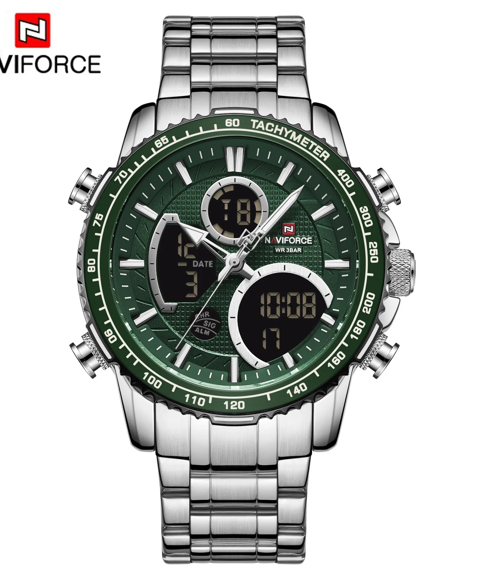 9182 Fashion Men Watch Luxury Sport Watch for Men Chronograph Quartz Wristwatch Waterproof Steel Band Clock