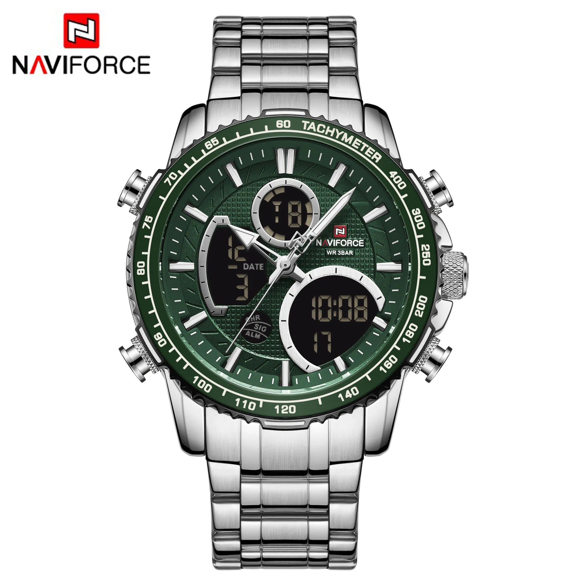 9182 Fashion Men Watch Luxury Sport Watch for Men Chronograph Quartz Wristwatch Waterproof Steel Band Clock