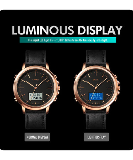 SKMEI Men's 1652 Hot Selling Waterproof Outdoor Sport Wristwatch - 46mm - Rose Gold