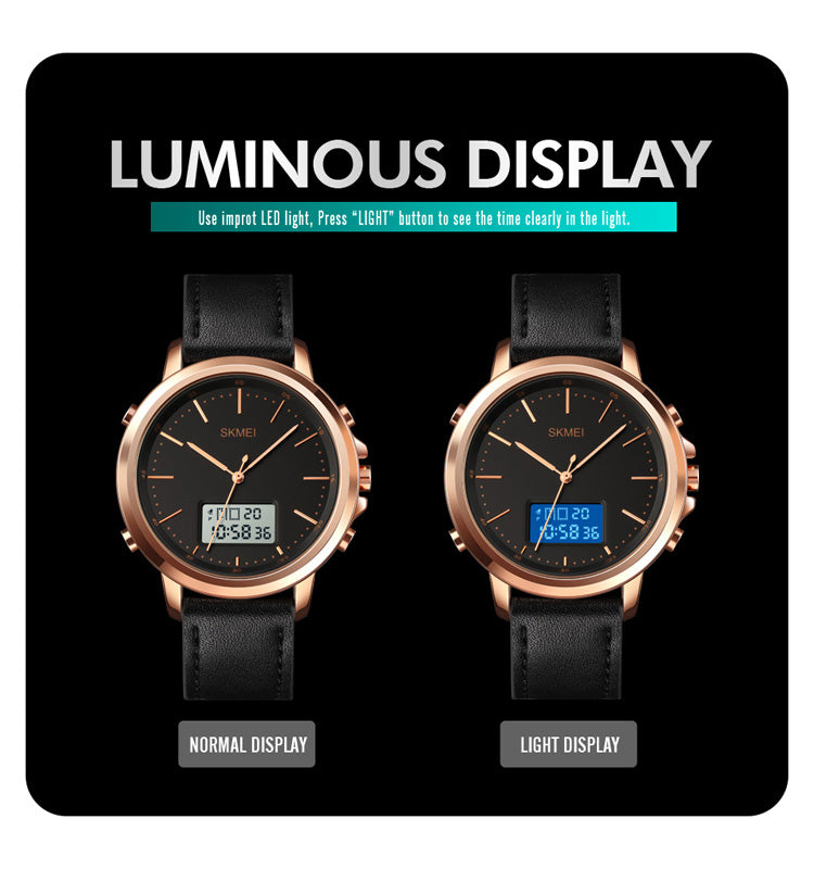 SKMEI Men's 1652 Hot Selling Waterproof Outdoor Sport Wristwatch - 46mm - Rose Gold