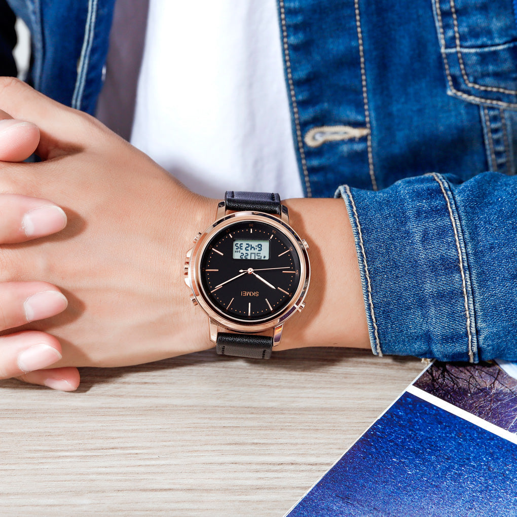 SKMEI Men's 1652 Hot Selling Waterproof Outdoor Sport Wristwatch - 46mm - Rose Gold