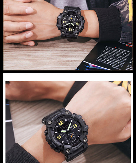 SKMEI Men's Analog Digital Waterproof And Sport Wrist Watch 1637 Black @ ARMY GREEN