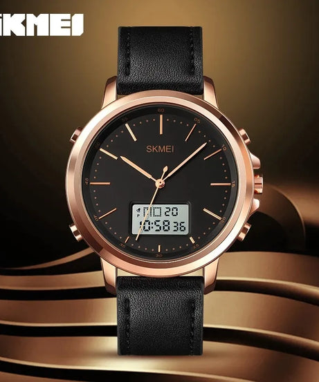 SKMEI Men's 1652 Hot Selling Waterproof Outdoor Sport Wristwatch - 46mm - Rose Gold