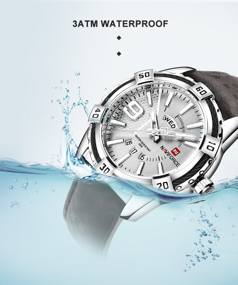 NAVIFORCE 9117 Men Watches Fashion Quartz Wrist Watches Men's  Waterproof Sports Watch ,Men's Water Resistant Analog Watch