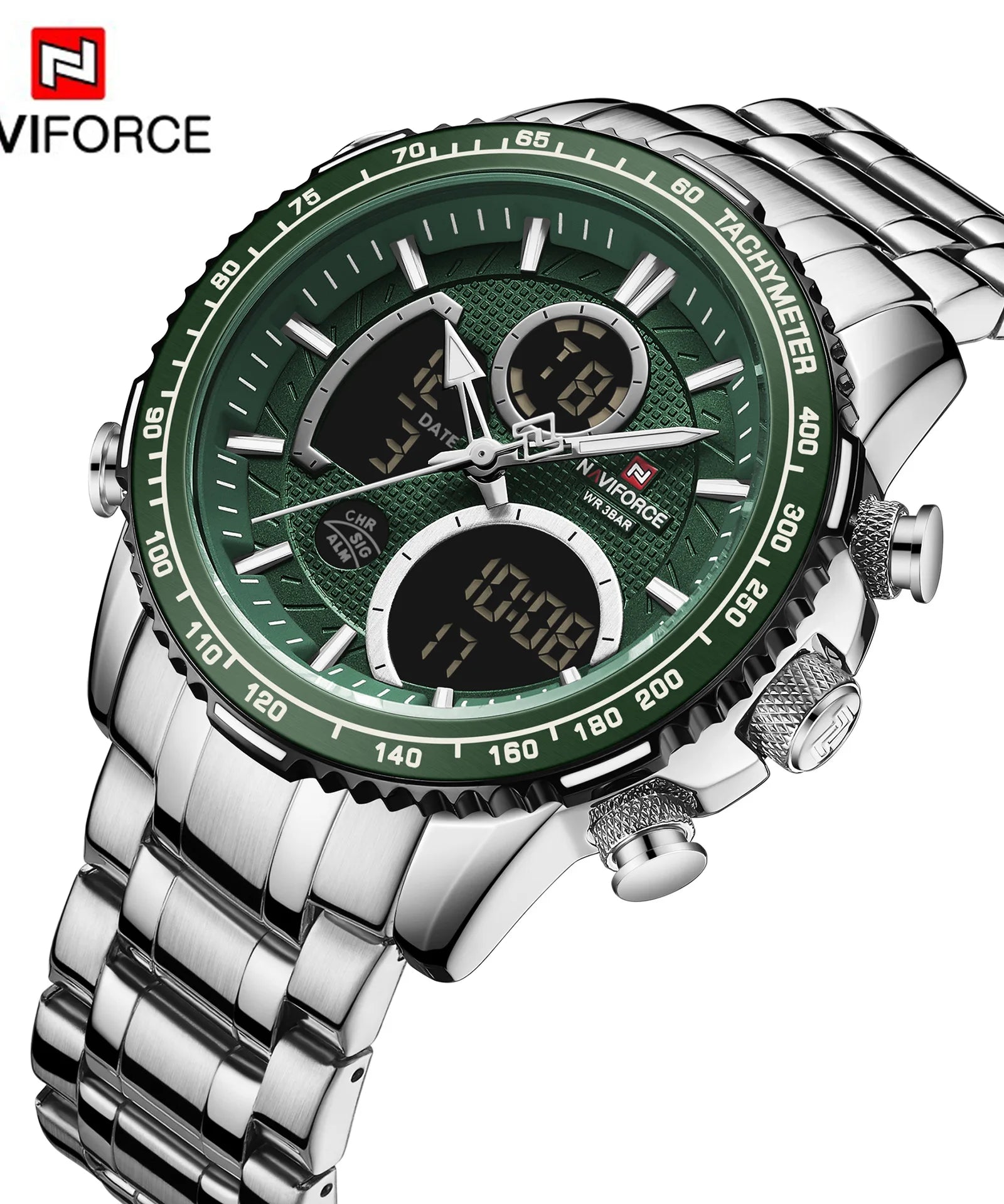 9182 Fashion Men Watch Luxury Sport Watch for Men Chronograph Quartz Wristwatch Waterproof Steel Band Clock