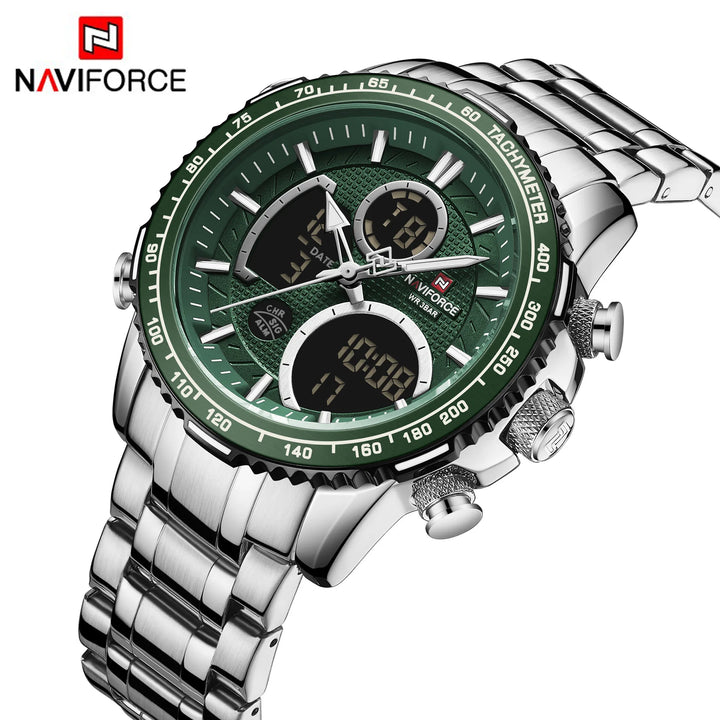 9182 Fashion Men Watch Luxury Sport Watch for Men Chronograph Quartz Wristwatch Waterproof Steel Band Clock