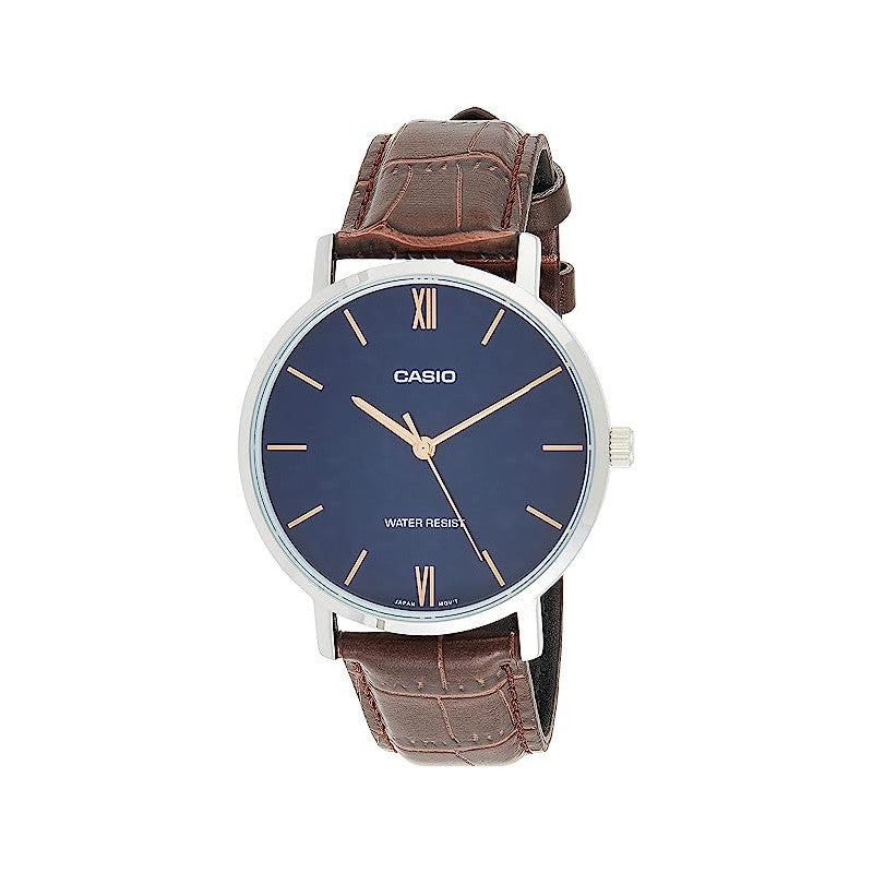 Casio women's quartz watch, analog display and leather strap LTP-VT01L-2BUDF