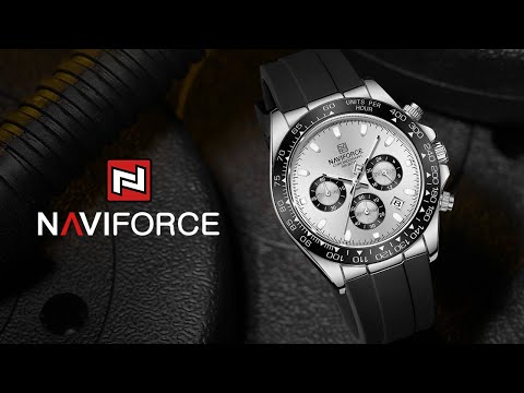 NAVIFORCE NF8054 Watch Quartz Men's Sport Watch Alloy Case Stainless Steel Band Silicon Strap Luxury Chronograph Date Waterproof