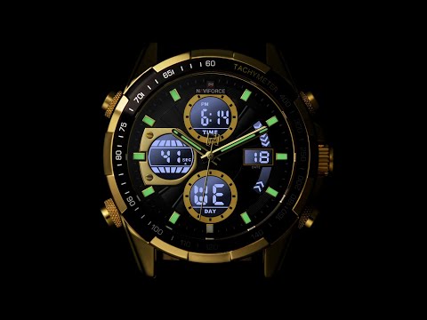 NAVIFORCE NF9197 Watches for Men Leather Mens Military Sport Waterproof Watch Quartz WristWatch Chronograph